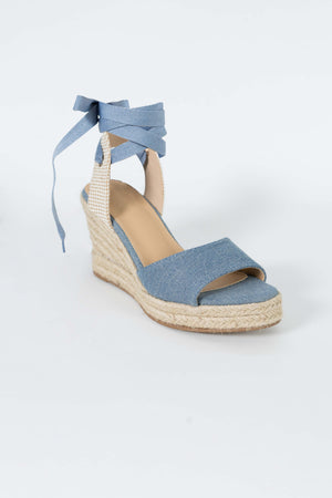 Inés Lace-Up Wedge Sandalias