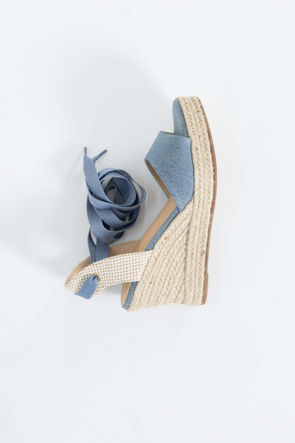 Inés Lace-Up Wedge Sandalias