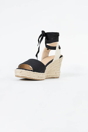 Inés Lace-Up Wedge Sandalias