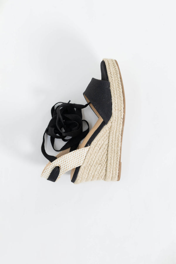 Inés Lace-Up Wedge Sandalias
