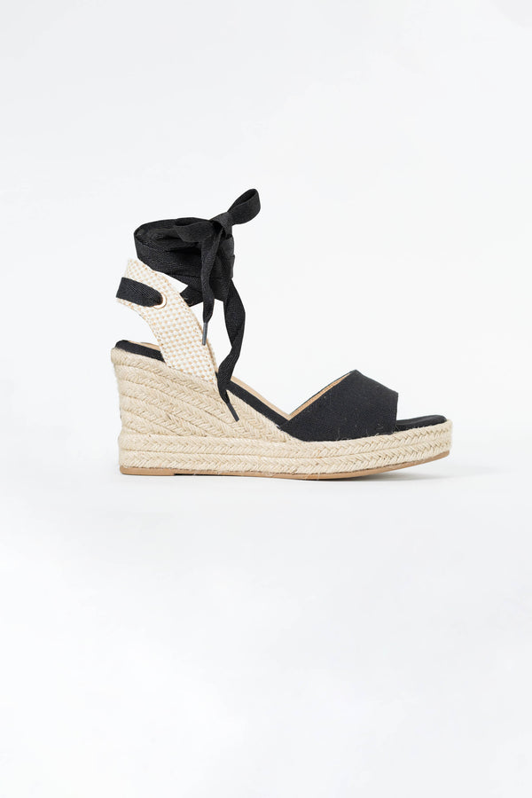 Inés Lace-Up Wedge Sandalias