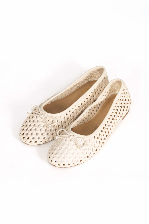 Camila Woven Bow Flat Ballerinas ZA02390 IVO