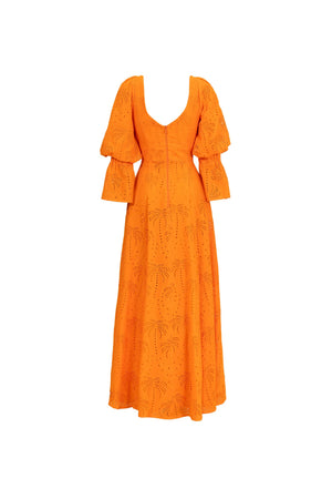 Aaliyah Eyelet Maxi Vestido - Reina Diaz