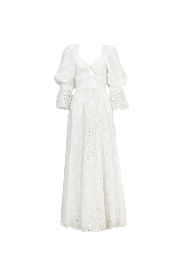 Aaliyah Eyelet Maxi Vestido 723096 HUE - Reina Diaz