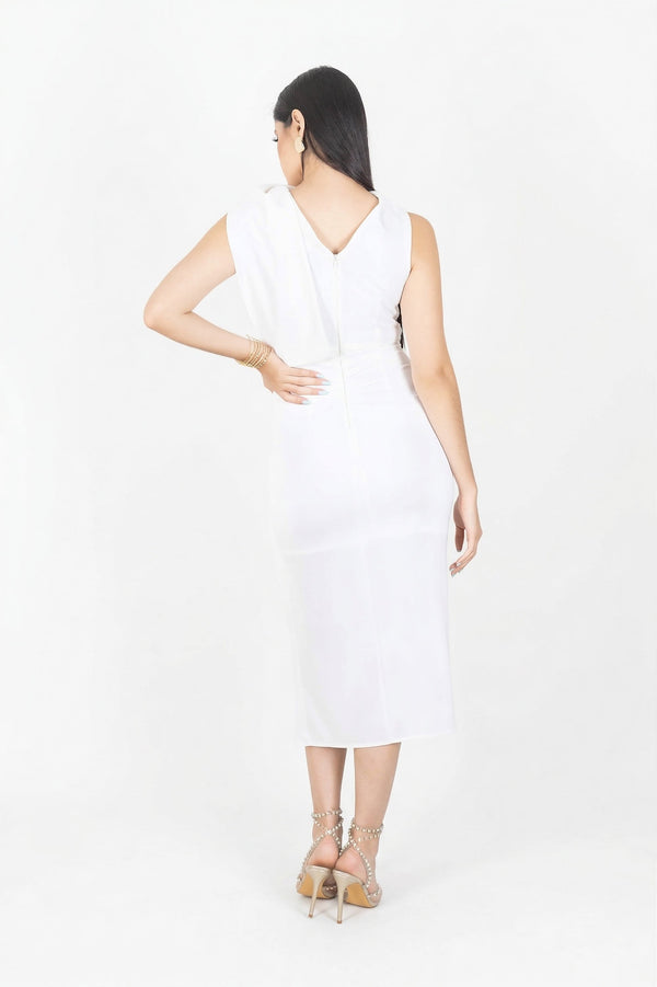 Adaline Asymmetric Midi Vestido - Reina Diaz