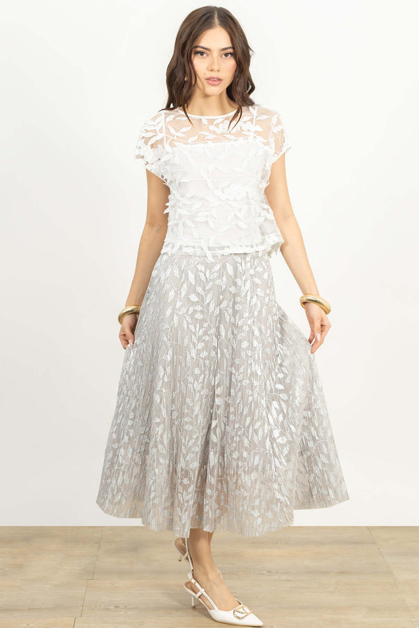 Adalyn Embroidered Tulle Top - Reina Diaz