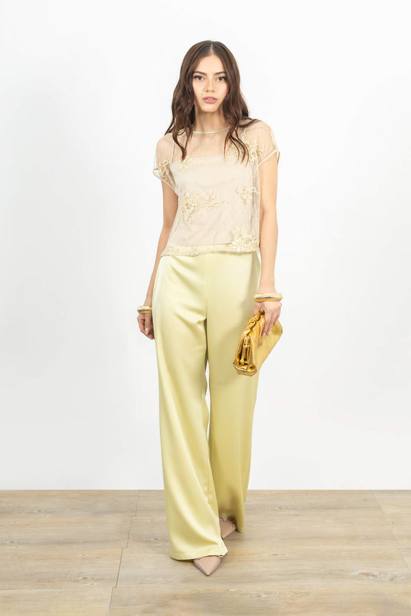 Adalyn Embroidered Tulle Top - Reina Diaz