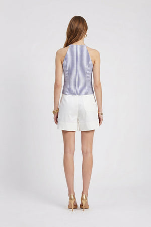 Adela Halter Zipper-Front Blusa 752998 - Reina Diaz