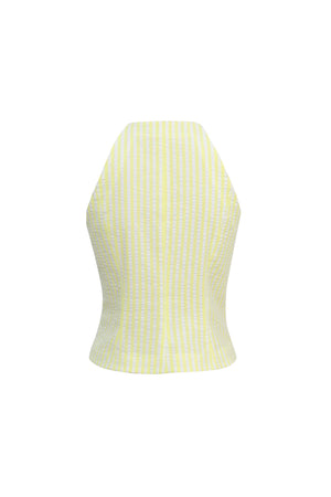 Adela Halter Zipper-Front Blusa 752998 ARE/AMA - Reina Diaz