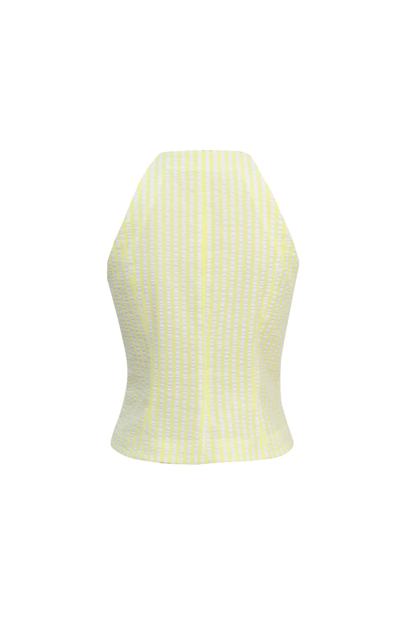 Adela Halter Zipper-Front Blusa 752998 ARE/AMA - Reina Diaz