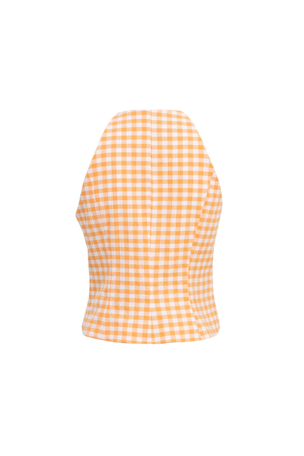 Adela Halter Zipper-Front Blusa 752998NAR/REY - Reina Diaz