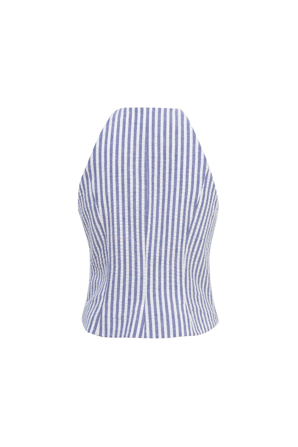 Adela Halter Zipper-Front Blusa 752998NAR/REY - Reina Diaz