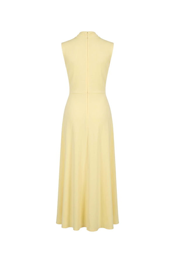 Adriana Draped Knot Sleeveless Midi Vestido 526155 PAJ - Reina Diaz