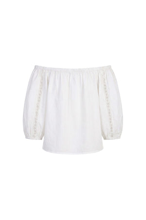 Adriana Off-Shoulder Lace Blusa 554300 HUE - Reina Diaz