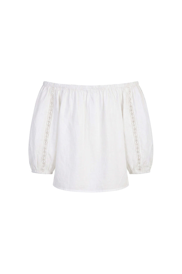 Adriana Off-Shoulder Lace Blusa 554300 HUE - Reina Diaz
