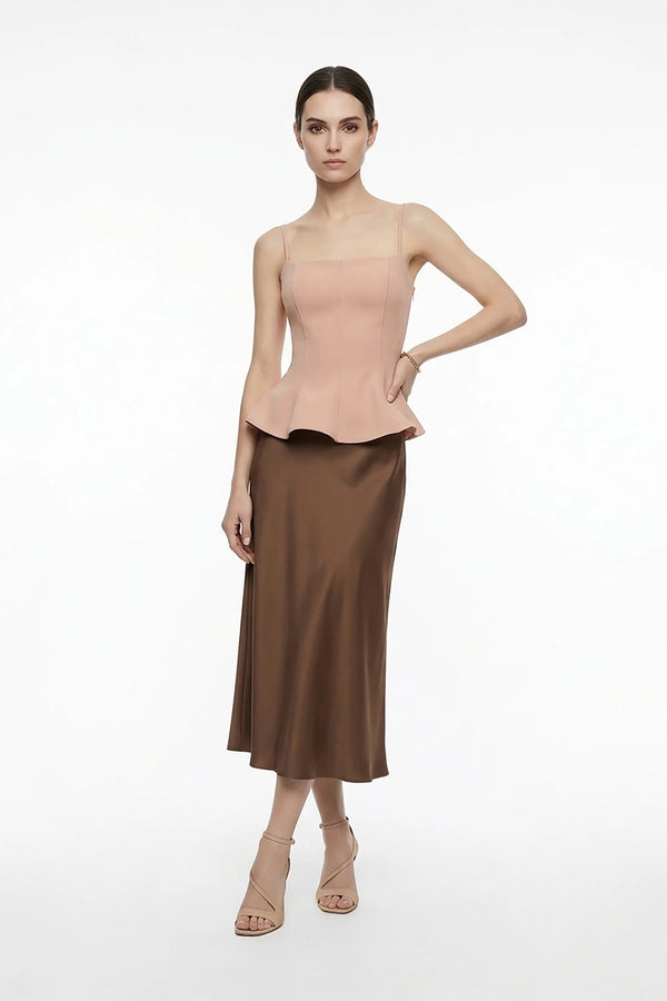 Adriana Peplum Strap Top - Reina Diaz