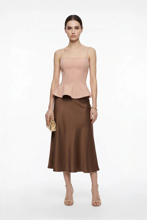 Adriana Peplum Strap Top - Reina Diaz