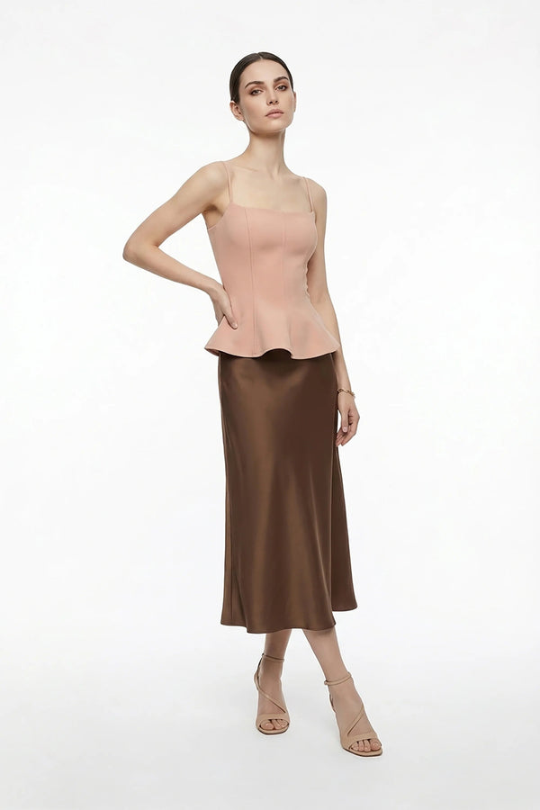 Adriana Peplum Strap Top - Reina Diaz