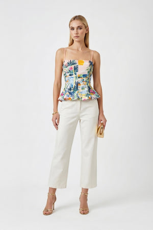 Adriana Peplum Strap Top - Reina Diaz