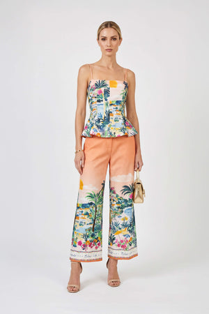 Adriana Peplum Strap Top - Reina Diaz