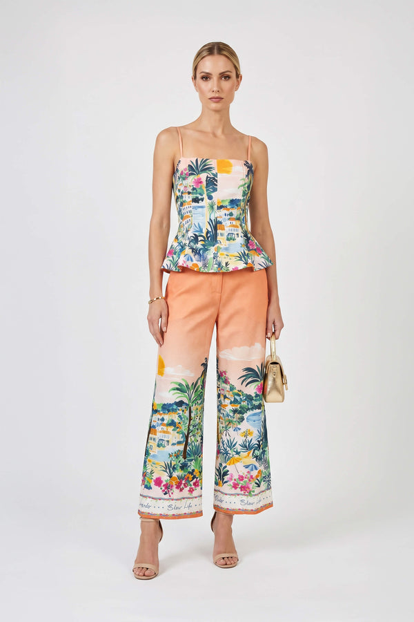 Adriana Peplum Strap Top - Reina Diaz