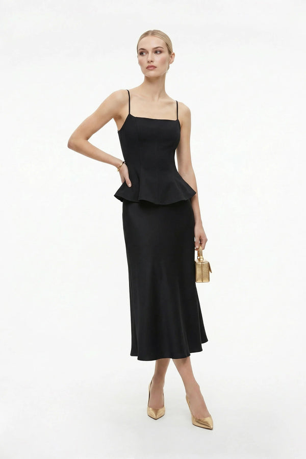 Adriana Peplum Strap Top - Reina Diaz