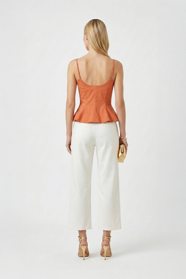 Adriana Peplum Strap Top - Reina Diaz