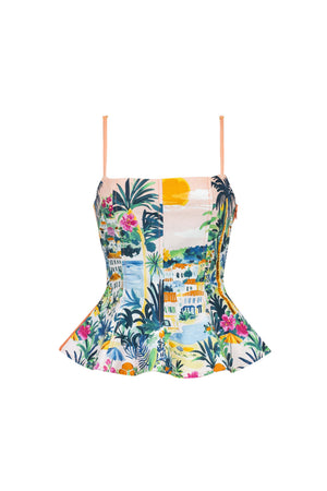 Adriana Peplum Strap Top - Reina Diaz