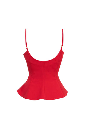 Adriana Peplum Strap Top - Reina Diaz