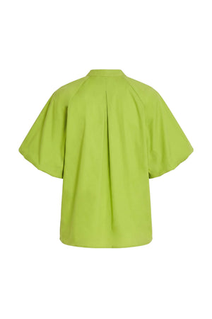 Adriana Puff Sleeve V-Neck Blusa 752975 VER - Reina Diaz