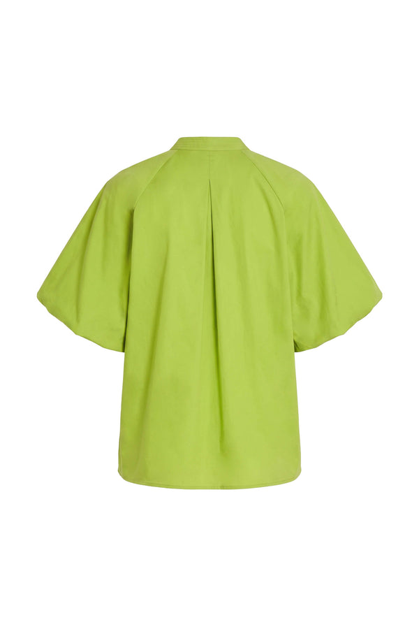 Adriana Puff Sleeve V-Neck Blusa 752975 VER - Reina Diaz