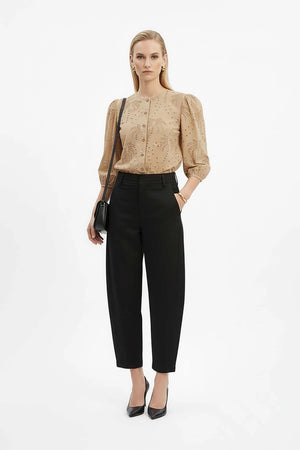 Alaia Tropical Eyelet Blusa - Reina Diaz