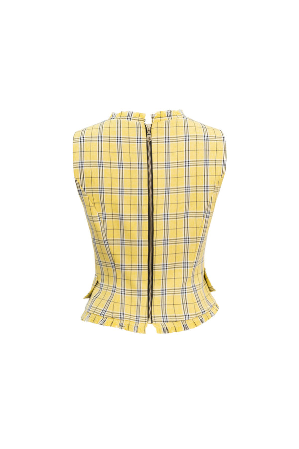 Alessia Plaid Double-Breasted Saco 501545 AMA - Reina Diaz