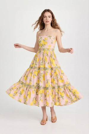 Alessia Strappy Tiered Maxi Dress - Reina Diaz