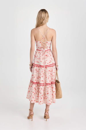 Alessia Strappy Tiered Maxi Dress 723053 ROS - Reina Diaz