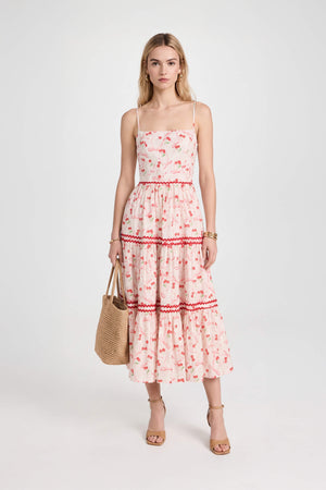 Alessia Strappy Tiered Maxi Dress 723053 ROS - Reina Diaz