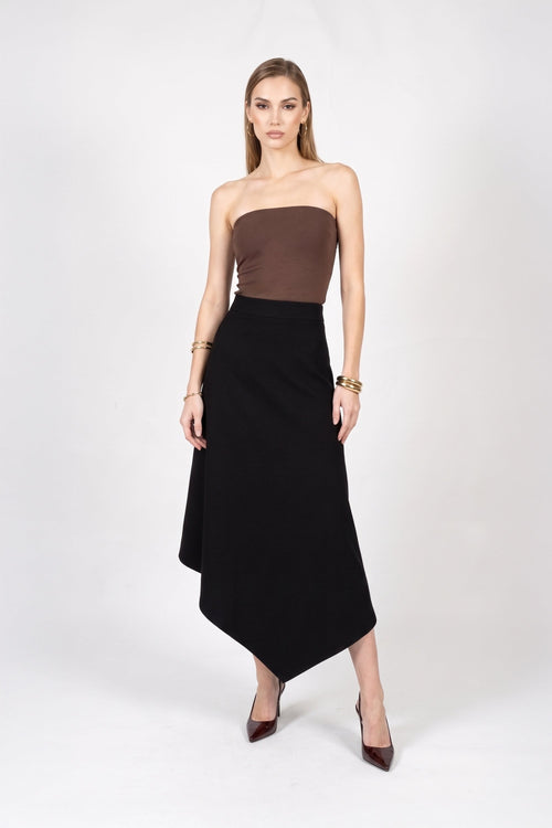Alexa Asymmetrical Strapless White Top 753045 CAF - Reina Diaz