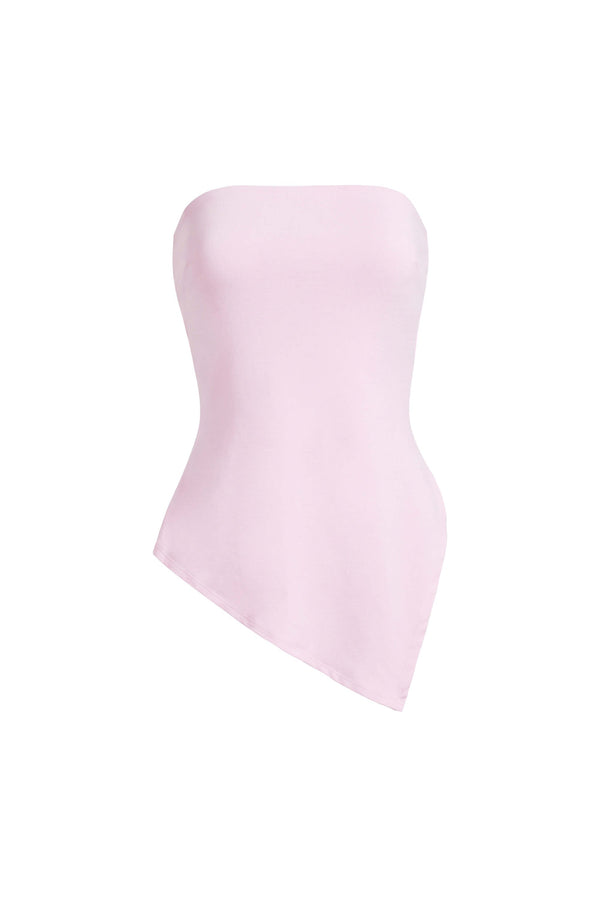Alexa Asymmetrical Strapless White Top 753045 ROS - Reina Diaz