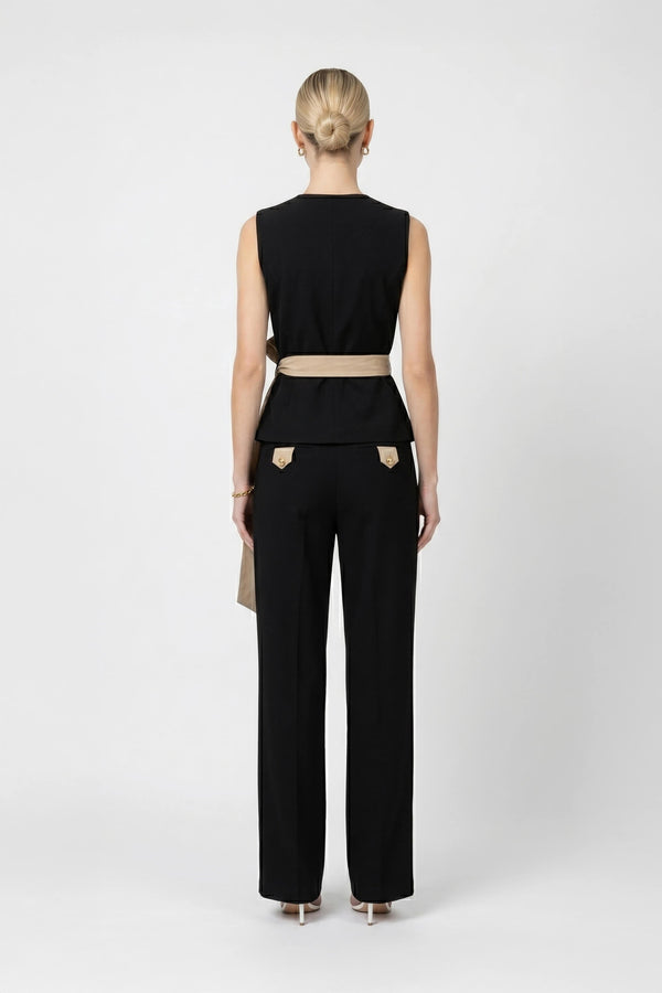Alexa Flap - Detail Straight - Leg Pants - Reina Diaz