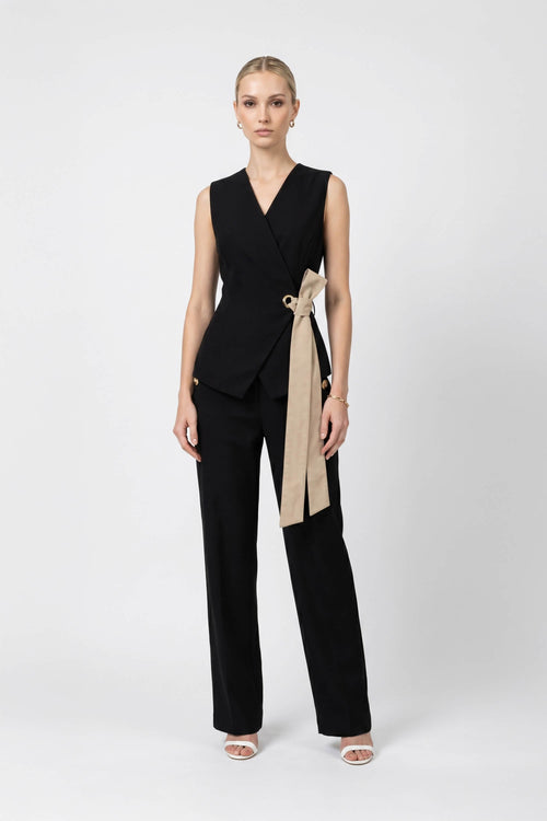 Alexa Flap - Detail Straight - Leg Pants - Reina Diaz
