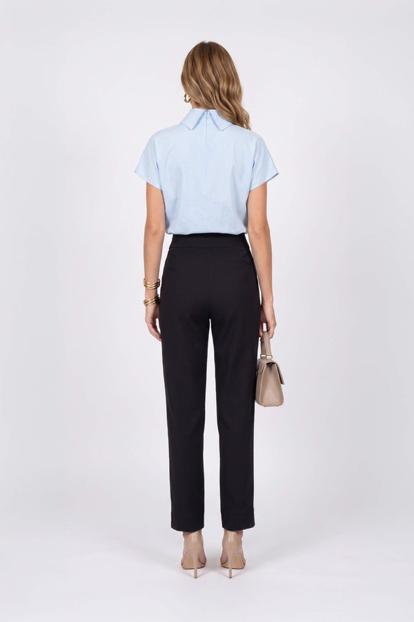 Alexa High-Waist Button Straight Pants 532163 NEG - Reina Diaz