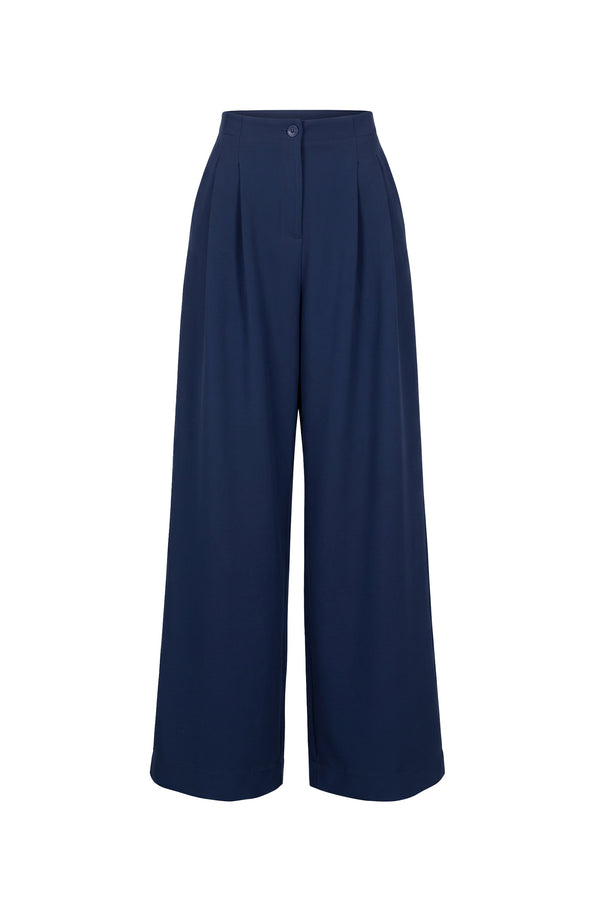 Alexa High-Waist Wide-Leg Tailored Pantalón 532085 MAR - Reina Diaz