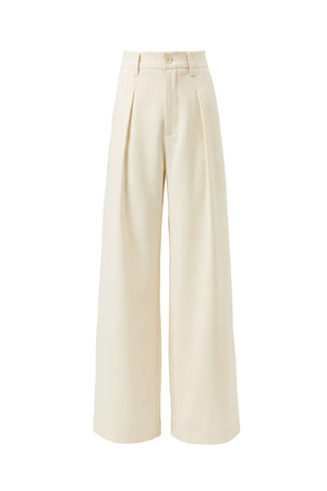 Alexa Jewel-Button Wide-Leg Pantalón Conjunto 532135 BEI - Reina Diaz