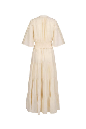 Alexa Lace Tiered Maxi Vestido 526283 PAJ - Reina Diaz
