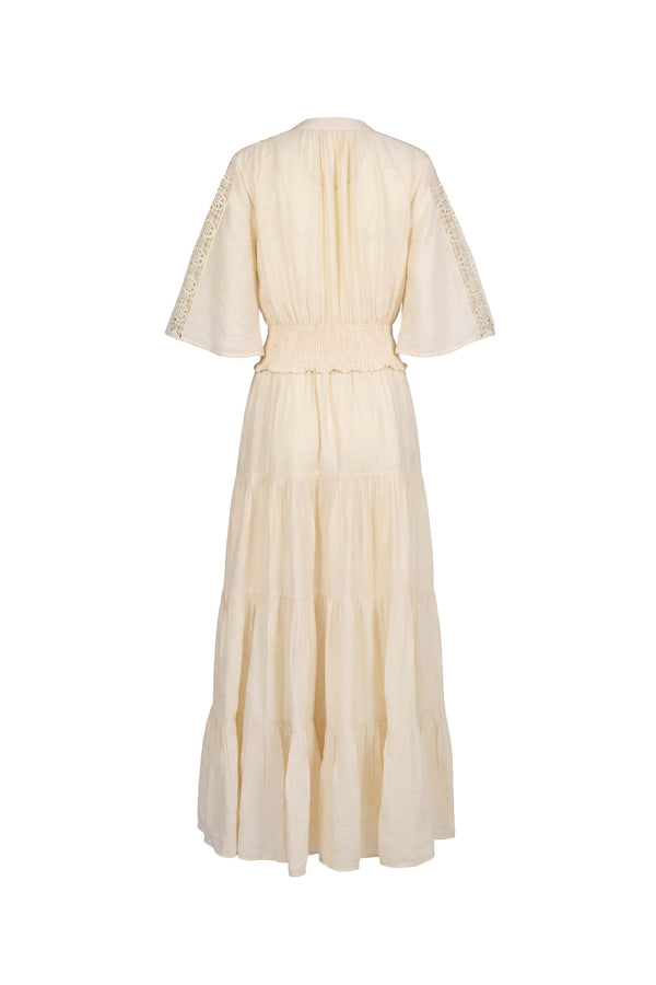 Alexa Lace Tiered Maxi Vestido 526283 PAJ - Reina Diaz