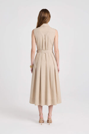Alexa Sleeveless Pleated Shirt Midi Vestido 723179 KAK - Reina Diaz