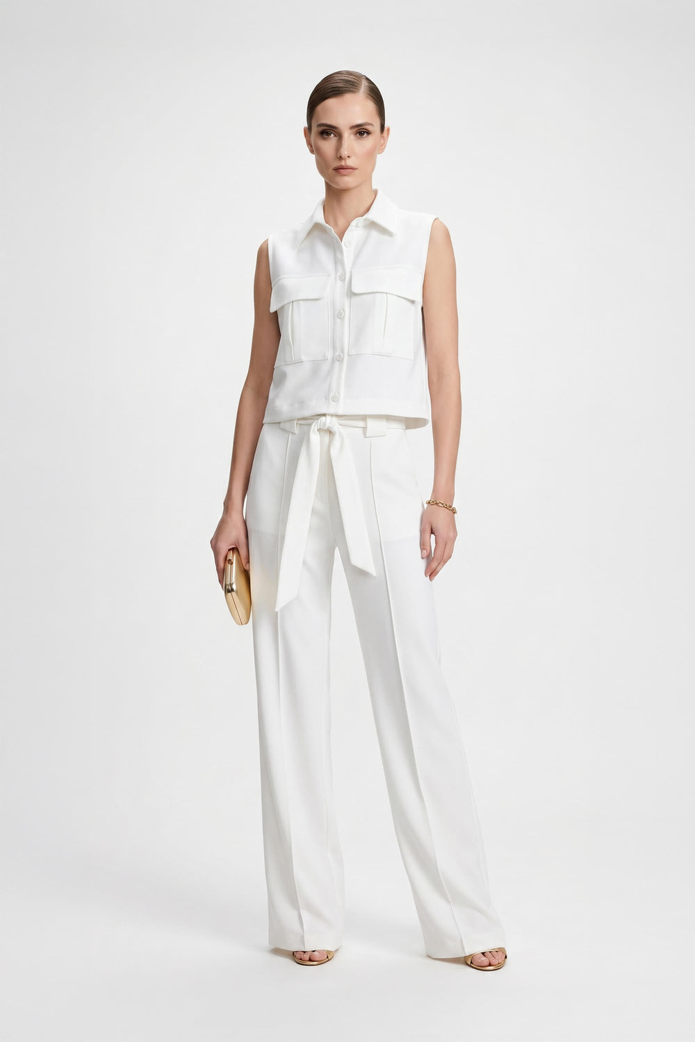 Alexa Sleeveless Utility Pocket Vest - Reina Diaz