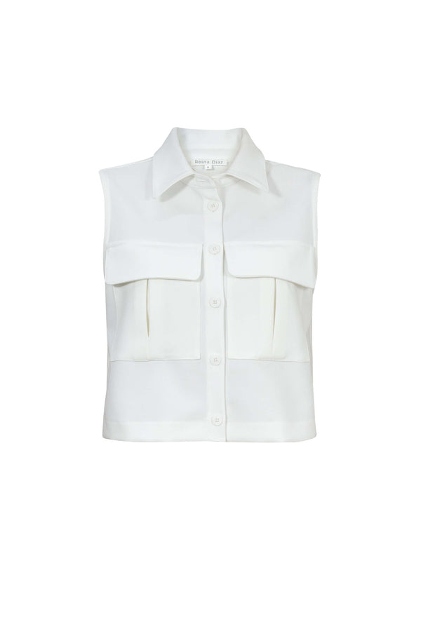 Alexa Sleeveless Utility Pocket Vest - Reina Diaz