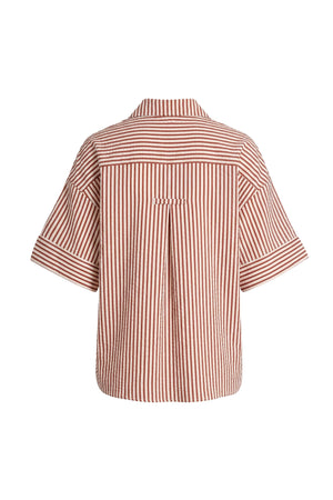 Alexa Striped Short Sleeve Blusa 752982 LAD - Reina Diaz