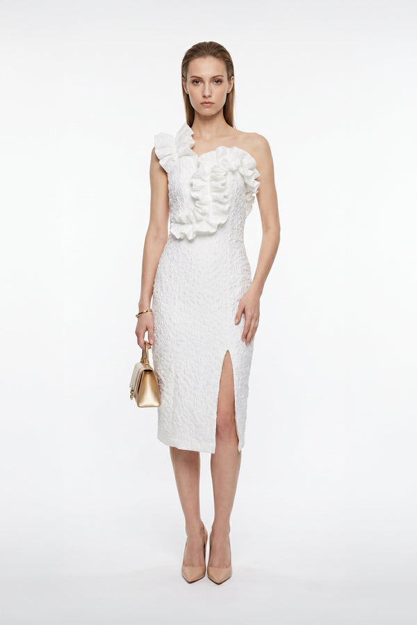 Aliza One - Shoulder Ruffle Vestido - Reina Diaz